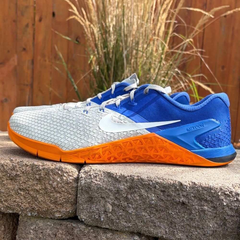 Nike Metcon 4 Mens Training Shoes Blue Orange White Size 14